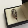 Vintage 18ct Rose Gold Diamond Bombe Ring Image 4