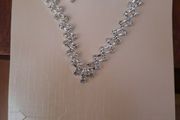 Diamonte necklace and earrings