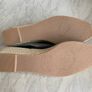 New Navy Leather Wedges, size 4 Image 3