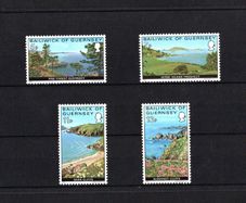 1976 Guernsey Views Commemorative Stamps Mint Never Hinged (MNH).