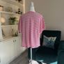 Ladies Savida Pink & White Striped Pearl Front T-Shirt from Savida Image 8