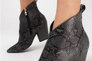 Snake Leather Look Boots size 6.5