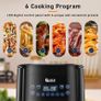Air Fryer 5.5L with Rapid Air Circulation,1700W Air Fryers for Home Use with 60 Minute Timer&Temperature,Nonstick Basket for Healthy Oil Free & Low Fat Cooking,Black (FREE POSTAGE) Image 7