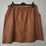 H&M Brown Pleather/ Faux Leather Mini Skirt L Image 2