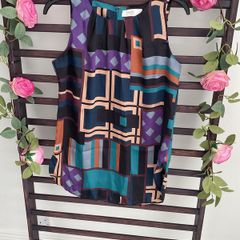 sleeveless top Wallis shop petite range multi print size small Bnwot