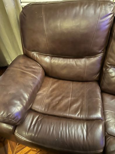 2 seater recliner sofa - brown