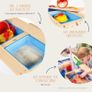Children's Seat Set for 4 Including 2 Tubs and Removable Worktop for Children from 2 Years Solid Wood Natural Image 4