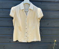 Pure silk beige blouse size 14