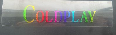 Coldplay diy iron on decal