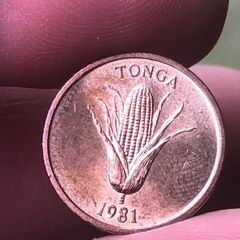 Tonga 1 Seniti 1981, World Food Day - Vanilla plant - Ear of corn