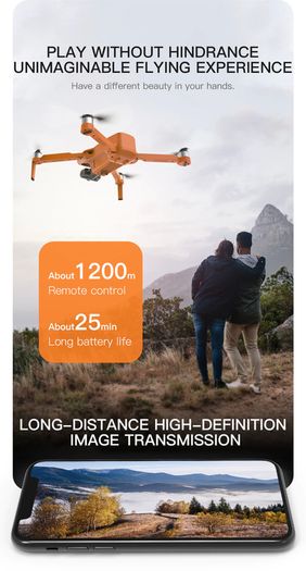 8K Orange Bag 32G 3B XKJ GPS Drone 8K HD Camera 2-Axis Gimbal Professional Anti-Shake Aerial Photography Brushless Obstacle Avoidance Quadcopter Toys