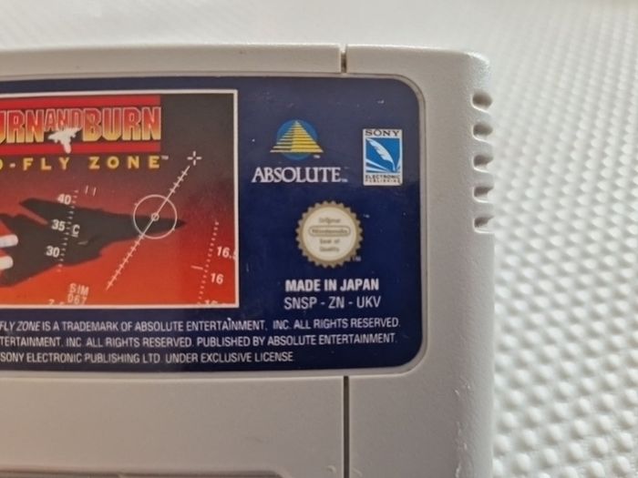 Turn and Burn No Fly Zone Snes Super Nintendo Arcade Retro Games Original