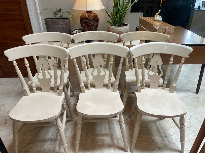 6 x Sturdy Kitchen Dining Chairs - Can Deliver