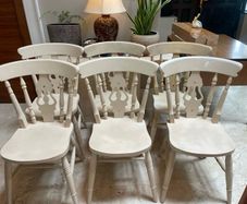 6 x Sturdy Kitchen Dining Chairs - Can Deliver