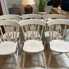 6 x Sturdy Kitchen Dining Chairs - Can Deliver