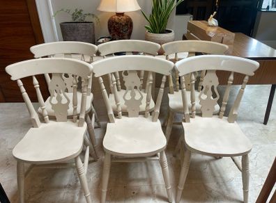 6 x Sturdy Kitchen Dining Chairs - Can Deliver