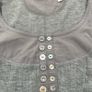 New Look Grey Ribbed Long Sleeve Top with Button Detail - Size 10 Image 5