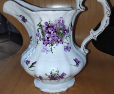 Vintage Hammersley bone china Pitcher Victorian Violets pattern