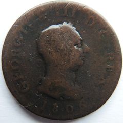 1806 King George III copper Half Penny