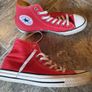 Converse red all star hi trainers 7UK Image 2