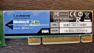 Linksys Wireless PCI Adapter with SpeedBooster - WMP54GS