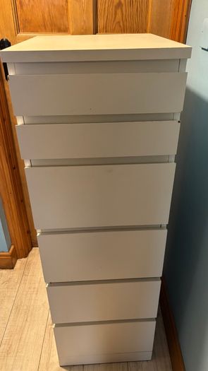 IKEA malm tall 6 Drawer unit with mirror