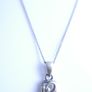 Vintage 925 Solid Silver Rennie Mackintosh Pendant Necklace L10" - 5,17g Image 3