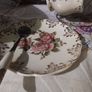 Two China Cups & Saucers with Spoons on a Stand Image 3