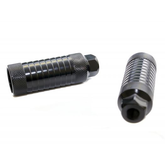 Oversize Steel BMX Stunt Grind Pegs Black 14mm Axles