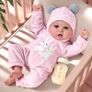 20-Inch Lifelike Reborn Baby Doll with Soft Body Realistic Newborn Girl Silicone Doll with Clothes, Open Eyes, and Play Accessories Gift for Girls Age 3+ Image 4