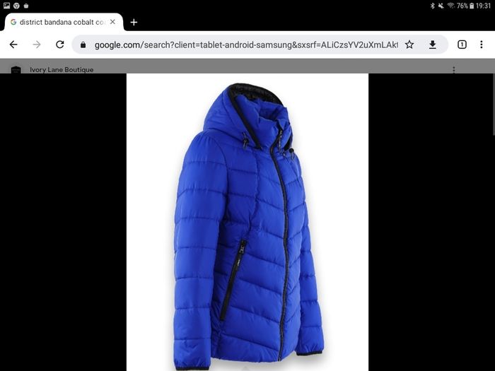 Stunning Quilted Jacket - Dutch brand District- Royal Blue - UK 8 generous - BNWT RRP 129