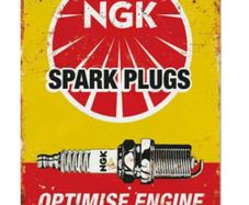 NGK Spark Plugs ; Metal Sign