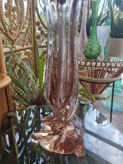 French Glass Table Lamp