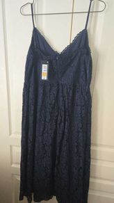 Brand new Classic Navy Blue Lace Dress- Elegant & Timeless