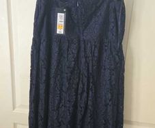 Brand new Classic Navy Blue Lace Dress- Elegant & Timeless