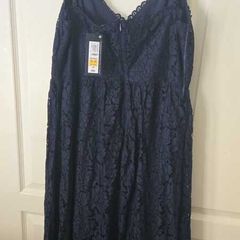 Brand new Classic Navy Blue Lace Dress- Elegant & Timeless