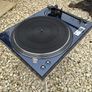 Legendary Technics SL-150 direct-drive turntable professionally repainted in stunning metallic blue and carrying a heralded Rega RB330 tonearm with a Mitchell TechnoWeight upgrade. Absolutely premium top drawer turntable performance. Image 2