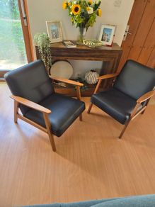 2 Black Armchairs from IKEA