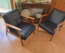 2 Black Armchairs from IKEA