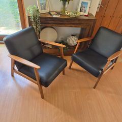 2 Black Armchairs from IKEA