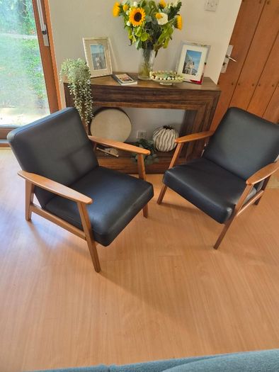 2 Black Armchairs from IKEA