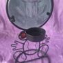 Frog design metal and glass tea light candle holder Image 2