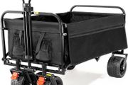 NEW SALE Folding Festival Trolley Cart With Brakes, Beach Trolley for Sand Cart With Adjustable Handle