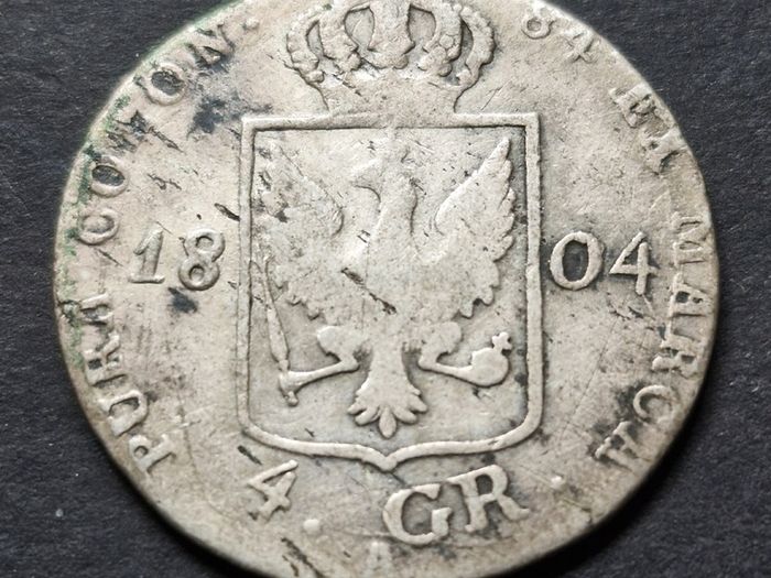 Germany Prussia 4 Groschen 1804 Silver Coin