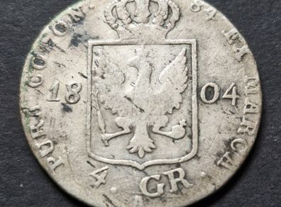 Germany Prussia 4 Groschen 1804 Silver Coin