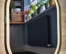 LED Bathroom Mirror Gold Demister Antifog Touch