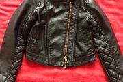 Biker leather girl jacket