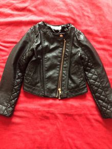 Biker leather girl jacket