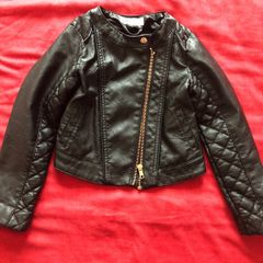 Biker leather girl jacket