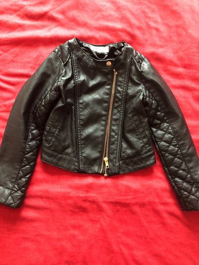 Biker leather girl jacket